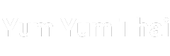 Yum Yum Thai Logo - Weiße Schrift transparenter Hintergrund